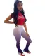 Gradient High Waist Hole Skinny Stacked Pants FNN-8384