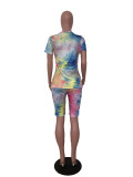 Fashion Tie-dye Pink letters Two Piece Set WAF-5008