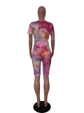 Fashion Tie-dye Pink letters Two Piece Set WAF-5008