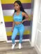 Casual Letter Print Stretch Fitness Two Piece Sets SFY-125
