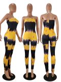 Tie Dye Strapless Skinny One Piece Tube Jumpsuits WSM-5146
