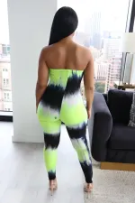 Tie Dye Strapless Skinny One Piece Tube Jumpsuits WSM-5146