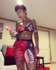 Sexy Camo Shark Print Ftness Two Piece Suits LSL-6222