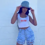Sexy Denim Ripped Hole Tassel Jeans Shorts BN-9236