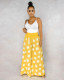 Casual Polka Dot Print Wide Leg Long Pants BS-1193