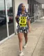 Trend Personality Skull Print Two Piece Set NIK-129