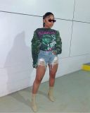 Denim Ripped Hole Tassel Jeans Shorts MOF-8821