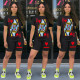 Plus Size Poker Print Two Piece Shorts Set SHD-9270