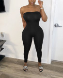 Solid Strapless Skinny One Piece Jumpsuits WSM-5162