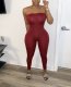 Solid Strapless Skinny One Piece Jumpsuits WSM-5162