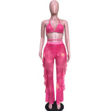 Sexy Printed Mesh Two-piece Set With Underpants ORY-5117