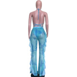 Sexy Printed Mesh Two-piece Set With Underpants ORY-5117-1