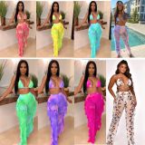 Sexy Printed Mesh Two-piece Set With Underpants ORY-5117