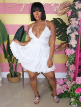 Sexy Backless Spaghetti Strap Big Swing Mini Dress AIL-104
