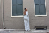 Temperament Sexy Solid Color Backless Flare Sleeve Folds Suits SMD-2028