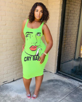 Sleeveless Sexy Cartoon Dress MK-3006