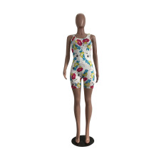 Cartoon Print Sleeveless Hole One Piece Rompers CHY-1235