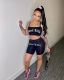 Letter Print Camisole Shorts Two Piece Set WSM-5154