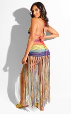 Sexy Crochet Tassel Cutout Skirt Two Piece Set ZSD-051