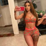 Casual Letter Tank Tops Shorts Two Piece Sets OD-8344