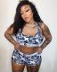 Casual Letter Tank Tops Shorts Two Piece Sets OD-8344