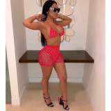 Sexy Rhinestone Party Two Piece Set TE-3694-1