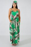 Colorful Striped Sashes Loose Maxi Slip Dress XMY-9034