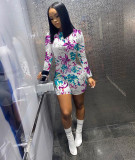 Floral Print Slim Long Sleeve Romper NIK-145