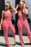 Plus Size 4XL Sexy Stripe Suspenders Jumpsuits LM-8162