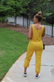 Solid Sleeveless O Neck Casual One Piece Jumpsuit SFY-142