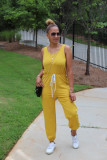 Solid Sleeveless O Neck Casual One Piece Jumpsuit SFY-142