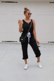 Solid Sleeveless O Neck Casual One Piece Jumpsuit SFY-142