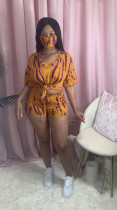 Tie-dye Printed Casual Fashion Sports Suit (including mask) LA-3205