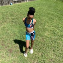 Cartoon Sports Casual Fitness Two Piece Set LSL-8047