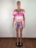 Fashion Tie-dye Casual Two Piece Suit Without Mask LX-6871