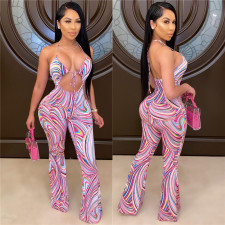 Fahion Sexy Slim Printed Jumpsuit LSL-6346-1