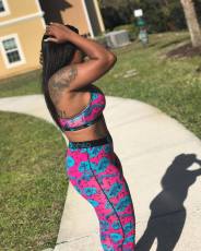 Sexy Printed Cami Top Long Pants 2 Piece Pants Set OD-8376