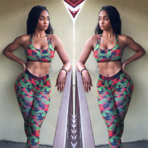 Personality Slim Printed Fitness Pants Suit LSL-8046
