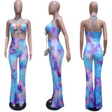 Fahion Sexy Slim Printed Jumpsuit LSL-6346-1