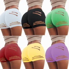 Plus Size 4XL Sexy Hole Skinny Mini Shorts LUO-3083