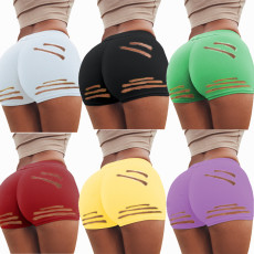 Plus Size 4XL Sexy Hole Skinny Mini Shorts LUO-3083