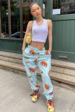 Cartoon Print Casual Loose Long Pants SFY-144