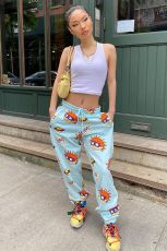 Cartoon Print Casual Loose Long Pants SFY-144