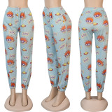 Cartoon Print Casual Loose Long Pants SFY-144