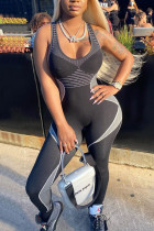 Casual Sports Fitness Sleeveless Skinny Jumpsuits NIK-147