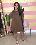 New Summer Fashion Clothes Bubble Sleeve Pullover Lantern Dress AIL-107