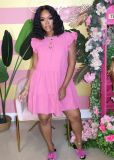 Simple Fashion Casual Solid Color Sleeveless Cake Dress AIL-108