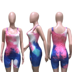 Fashion Casual Sports Print Suspender Romper BN-9245