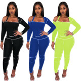 Casual Sports Long Sleeve Two Piece Pants Set XS MAE-2054