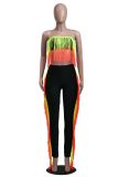 Sexy Tassel Tube Top Long Pants Two Piece Suits YS-8530